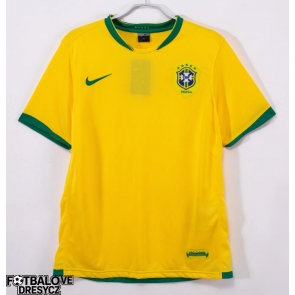 Brazílie 2006 Retro Domácí Dres Krátký Rukáv